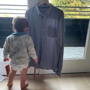 Travis Matthew plaid shirt (chubby baby not included)